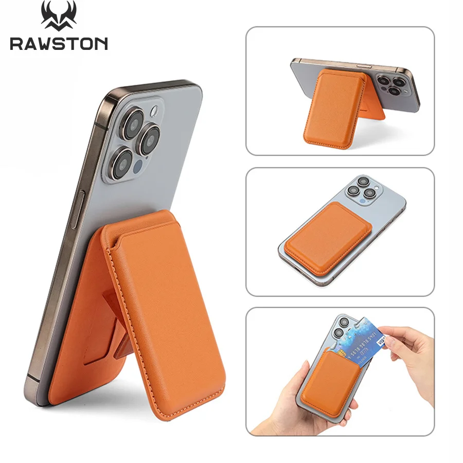 Kickstand Adjustable - Kickstand Magnetische Lederen Portemonnee Case voor