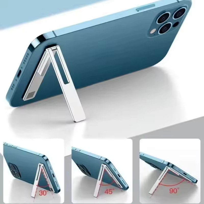 Kickstand Adjustable - Magnetische ultradunne opvouwbare telefoonhouder van metaallegering,