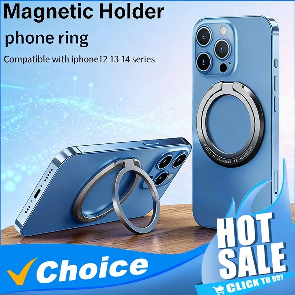 Kickstand Adjustable - Magnetische telefoonringhouder met afneembare vingergreep en