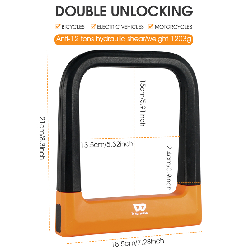 WEST BIKING Fiets U-slot MTB R - U Lock Heavy Duty recensie en prijs