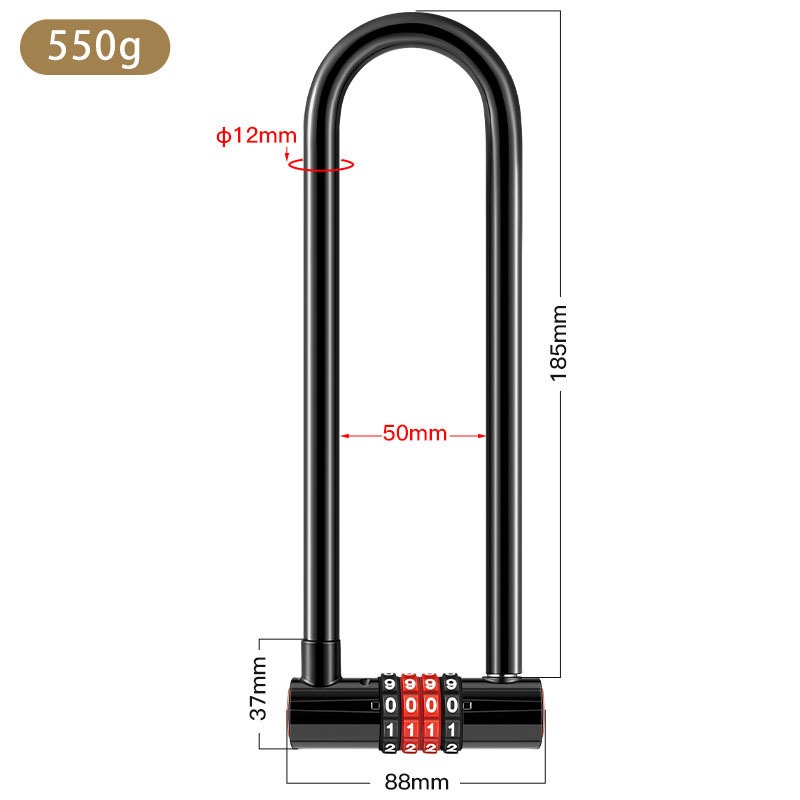 Uitgebreid U-vormig antidiefst - U Lock Heavy Duty recensie en prijs
